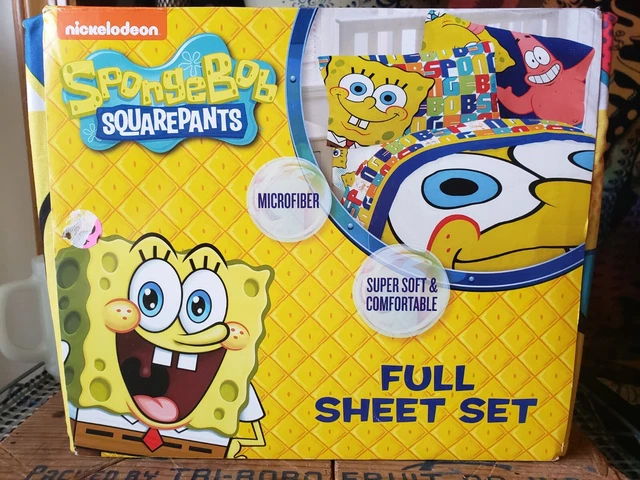 Juego de Hojas Completas Pantalones Cuadrados Nickelodeon Bob Esponja Nuevo