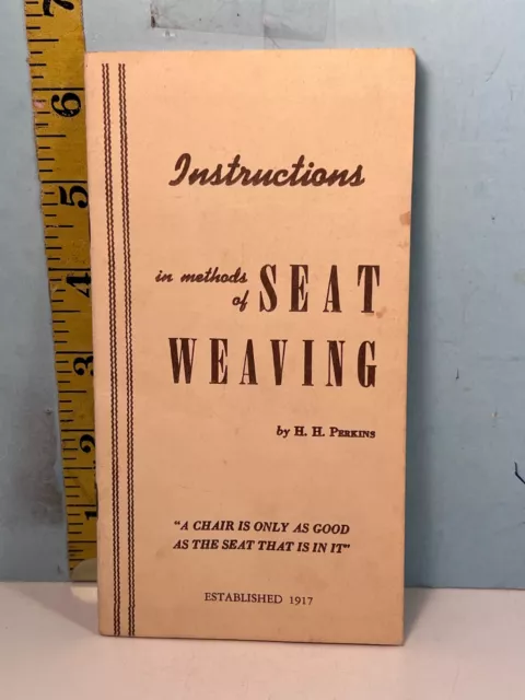 H.H. Folleto de instrucciones Perkins sobre métodos de tejido de asientos