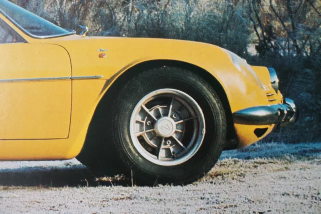 Affiche Ancienne Automobile  Renault Alpine A110 Jaune 1971 Tres Tres Rare 3