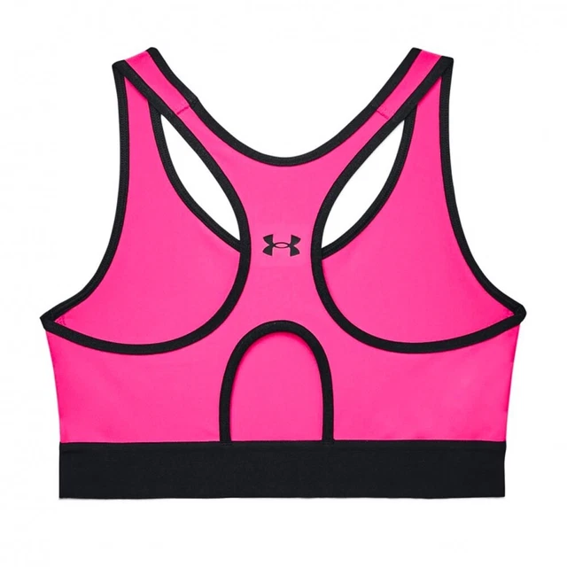 Under Armour Heatgear Mid Keyhole Donna Fitness SPORTS Reggiseno Rosa/Nero - XS 2