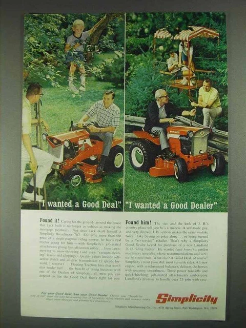 1967 SIMPLICITY LANDLORD 2012 Garden Tractor Ad 15.98 PicClick UK