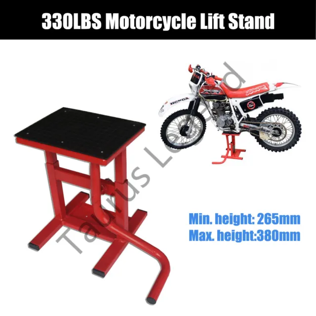 330LBS Motorcycle Lift Dirt Bike Liftable Work Bench Motorbike Lifter