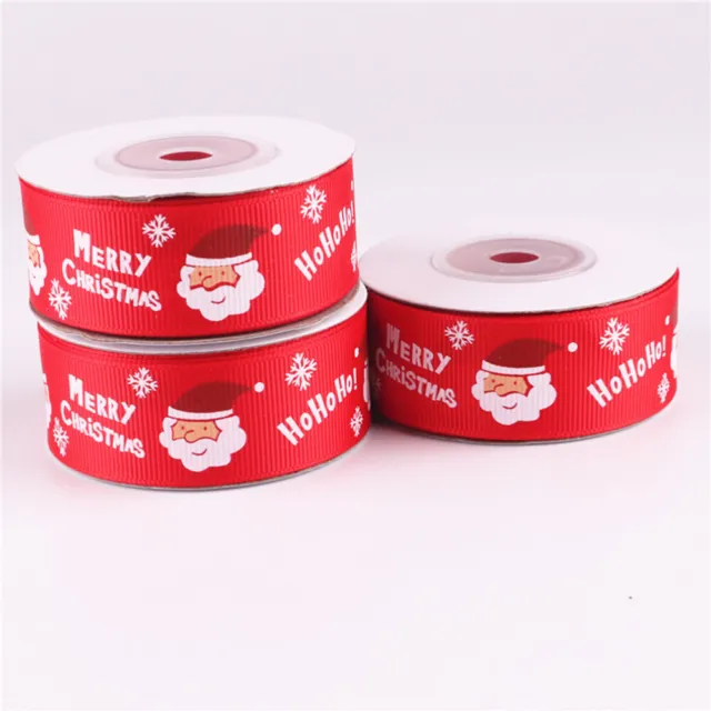 2 Rolls Grosgrain Ribbon Christmas Gift Ribbons Party Decoration