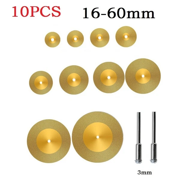 10pz Mini Lama Diamante per Materiali Vari con Rivestimento TiN