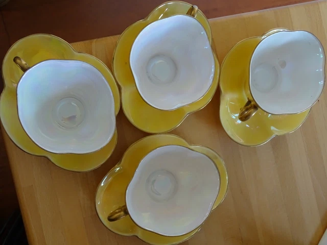Paire De Tasses à Café La Cafetière - Abstrait Moutarde/Bleu - Céramique