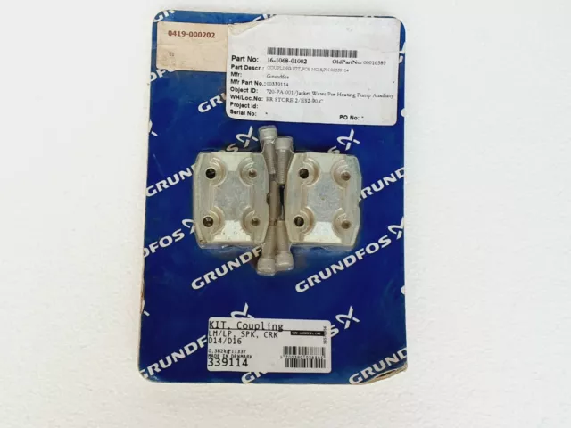 GRUNDFOS 339114 Accoppiamento Kit per Lm / LP, Spk, Crk , D14/D16 # Nuovo