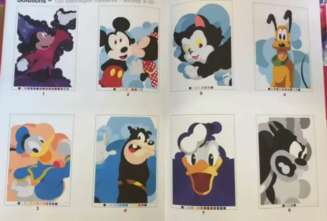 Disney Mickey Mouse Coloring by Number Book Anti-Stress Creative Gift (French) 3