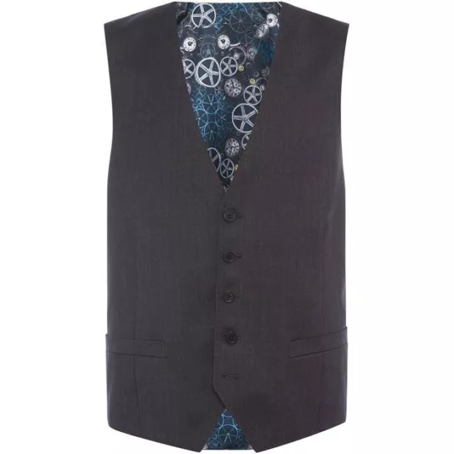 Mens Ted Baker Timeless Charcoal Waistcoat Size 40 RRP £95 #L2