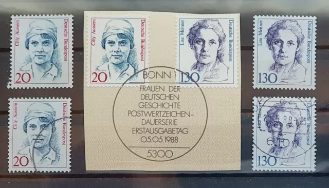 Bund 1988 **/o/Esst Mi 1365-66 Frauen 20Pf / 130Pf Freimarken Dauerserie (1676C)