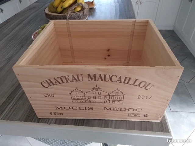 3 CAISSE DE vin six bouteilles vides en bois pour déco château