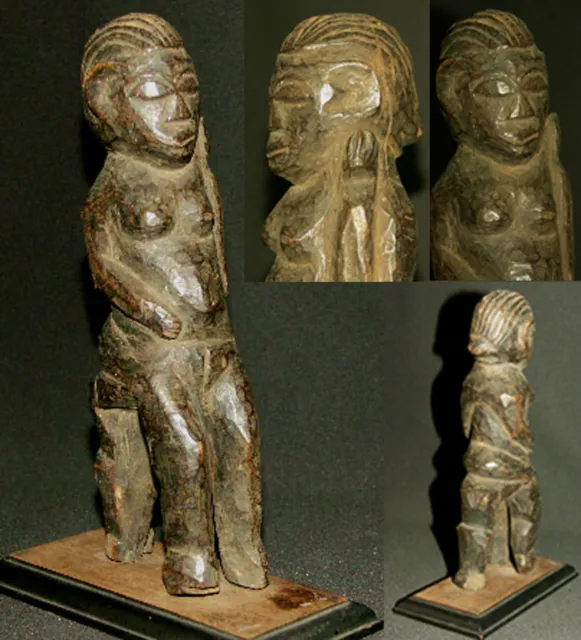 AA Art Africain statuette très ancienne Luba du Congo art primaire rare 19ème