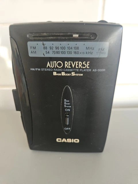 Casio AS-750R Walkman Stéréo AM/FM - Vintage 1990 - Neuf De Stock (pixels LCD Morts)