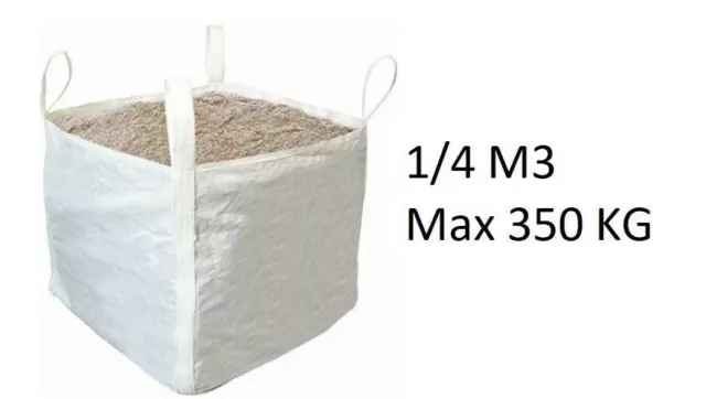 Big bag sac 1/4 m3 max 350 kg 60x60x70cm idéal transport gravat sable gravier BA