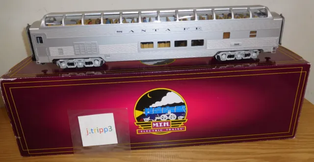 Mth Premier 20-67199 Santa Fe O Scale Full Vista Dome Passenger Car Train #566