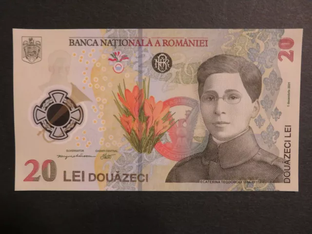 Rumänien Banknote 20 Lei 2021 kassenfrisch (UNC) Polymer