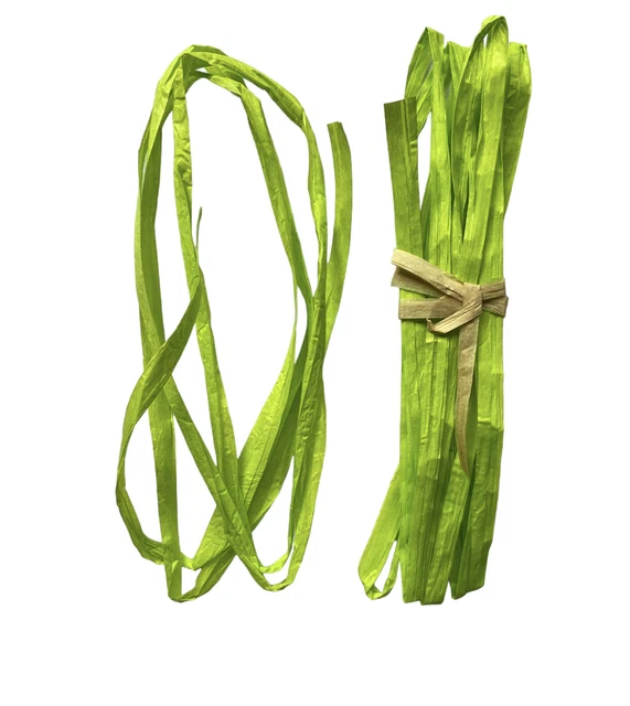 Cinta de Regalos Raffia Decoraciones Libro de recortes Hágalo usted mismo Artesanía VERDE MANZANA 1m 2m