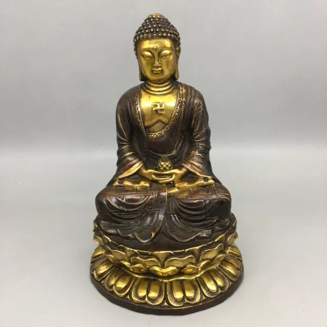 Chinese Copper Gilt  Handmade Exquisite Buddha Statue 17950