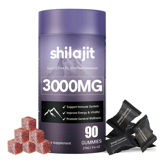 Gummies Shilajit Himalayen Pur Gold 3000 Mg - Booster énergie Et Testostérone - Envoi Rapide France