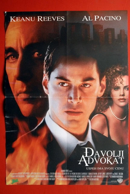 DEVIL’S ADVOCATE KEANU Reeves Al Pacino 1997 Exyu Movie Poster £14.58