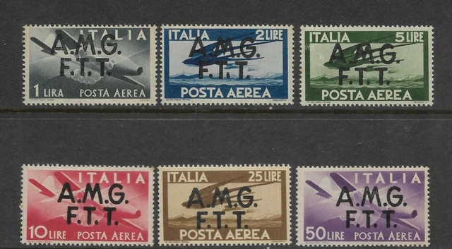 Italy Trieste Scott #C1-#C6 mint never hinged 1947 A.M.G, F.T.T. Occupation Airs