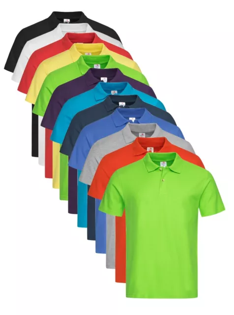 Hombre Algodón Liso Polo Piqué Golf SPORTS Camisa No Logo Camiseta con Cuello