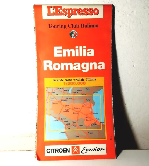 Emilia Romagna.grande Carta Stradale D'italia.scala 1:200.000.Touring Club (70)