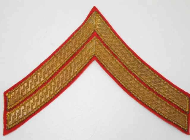 Original Pre WWII USMC Marine Corps BULLION Corporal Rank Stripes Patch I21