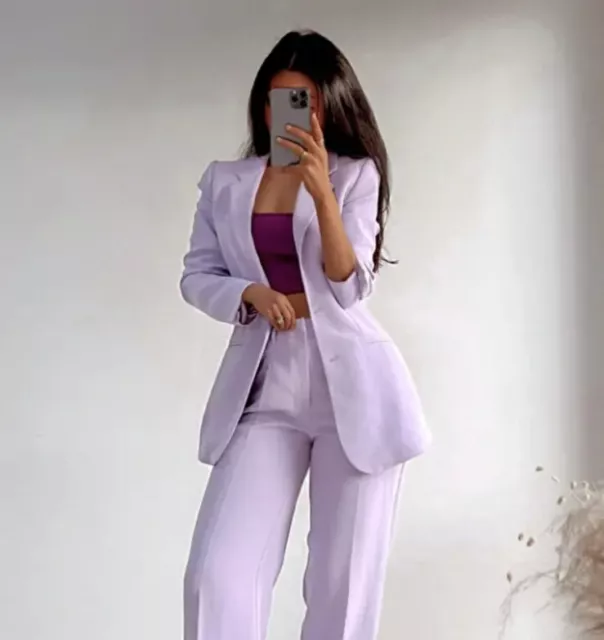 Zara Lilac Blazer FOR SALE! - PicClick