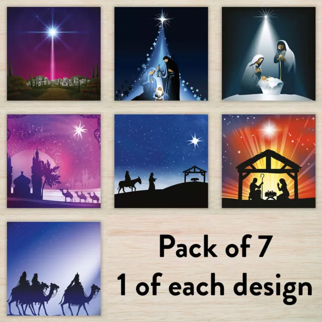 Religiöse Weihnachtskarten ODER EINE gemischte Packung - innen leer - schöne Designs