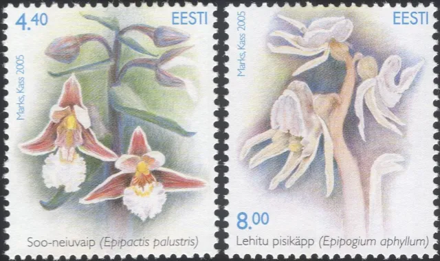 Estonia 2005 Orchids/Flowers/Plants/Nature/Horticulture 2v set (n24137)
