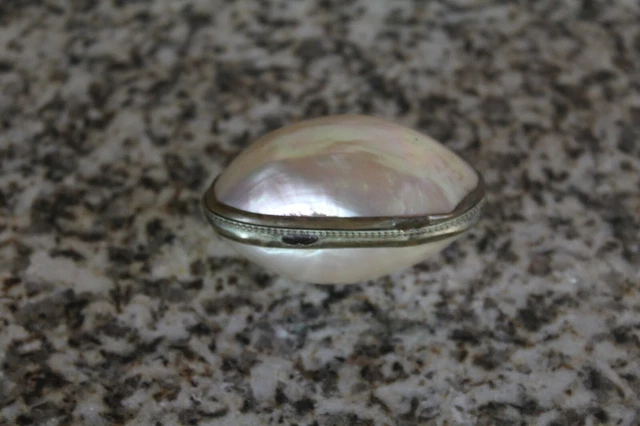 Ancien Porte Chapelet En Nacre Et Laiton