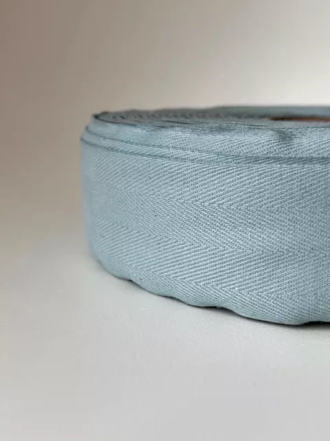 French 100% Cotton Wide Webbing Twill Tape 30mm Wide   - sold by the metre