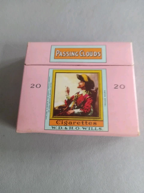 passing clouds cigarettes EMPTY CIGARETTE PACKET box 20's Passing Clouds W.D. & H.O. Wills £3.75