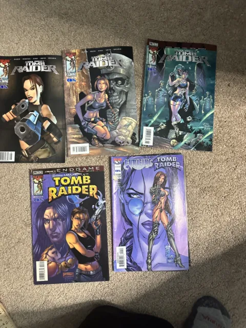 Tomb Raider #24 #26 #27 #28 and witch blade Lot of 5 Image Top Cow Comics