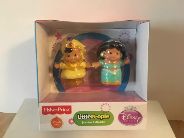 Fisher-Price Disney Princess - Little People Jasmine and Aladdin “2013” Set -NEW