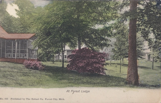 CEN Forest City MI c.1906 THE FOREST LODGE RESORT Oceana & Ottawa Co GHOST TOWN!