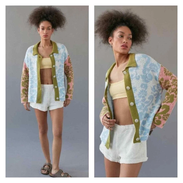 NEW Urban Outfitters BDG Gwen Palm Tree Cardigan L