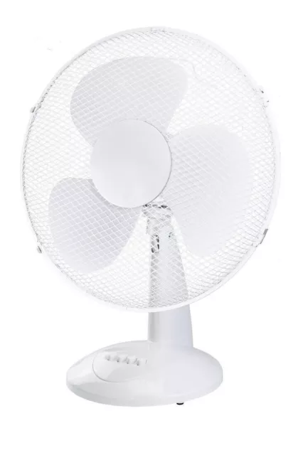 Nordic 40cm Desk Fan Portable 3 Speed Oscillating Adjustable Tilt White