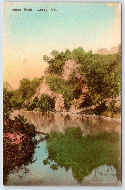 Luray Virginia Va Indian Rock Hand Colored Vintage Albertype Postcard Luray Virginia Va Indian Rock Hand Colored Vintage Albertype Postcard