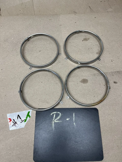 Set Of 4 Small Headlight Retaining Rings Gm Chevy 5-3/4” 6” Chevelle Skylark Gto