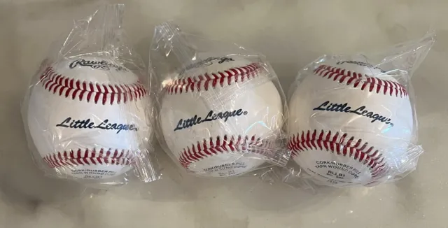 3 Rawlings LITTLE LEAGUE Competition Baseballs RLLB1 NEW SEALED