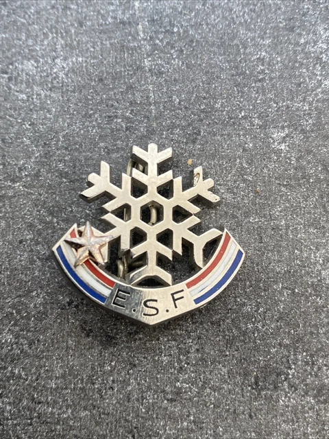 ANCIENNE MEDAILLE PREMIÈRE étoile Ski ESF Decal Paris Broche EUR 14,90 - FR