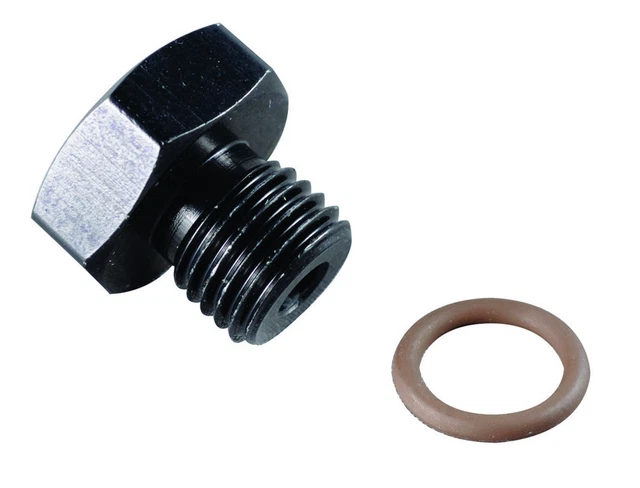 Fragola 481412-Bl 12 An Aluminum Port Plug Fitting 1 1/16-12 Black Imca Usra