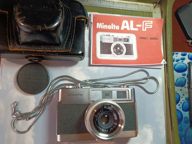 Minolta AL F Near Mint ,Case ,Owners Manual 25pg.(Copy) 40" Metal Neck Chain.