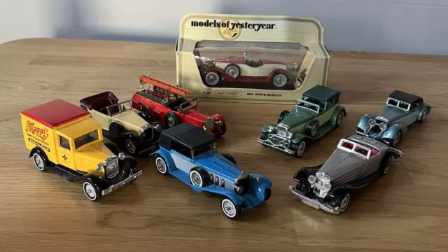 Vintage Matchbox Models of Yesteryear Job Lot of 8 Inc. Rolls Royce Mercedes