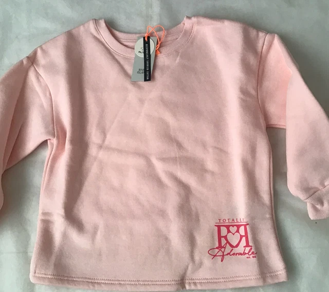 Set felpa mini ragazze River Island età 4-5 anni rosa totalmente adorabile nuova con etichette 2