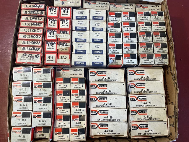 1950 's 1960 's BORG WARNER NIEHOFF CONTACT SET ROTOR CONDENSER LOT  (70+) NEW