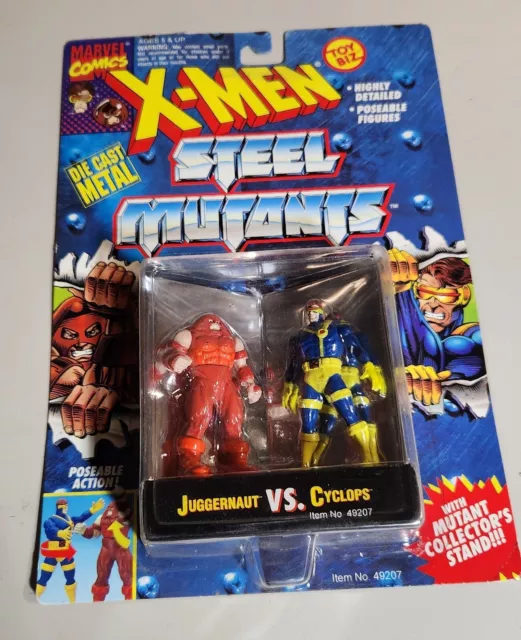 VINTAGE Toybiz 1994 Marvel X-MEN Steel Mutants JUGGERNAUT vs CYCLOPS New