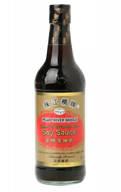 Sauce de soja supérieure claire 500ML (salée) - Marque Pearl River Bridge  (2 bouteilles)