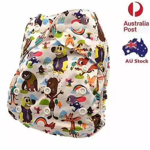 New Reusable Multi-fits Boyish Modern Cloth Nappies Baby MCN Diaper Nappy (D129)